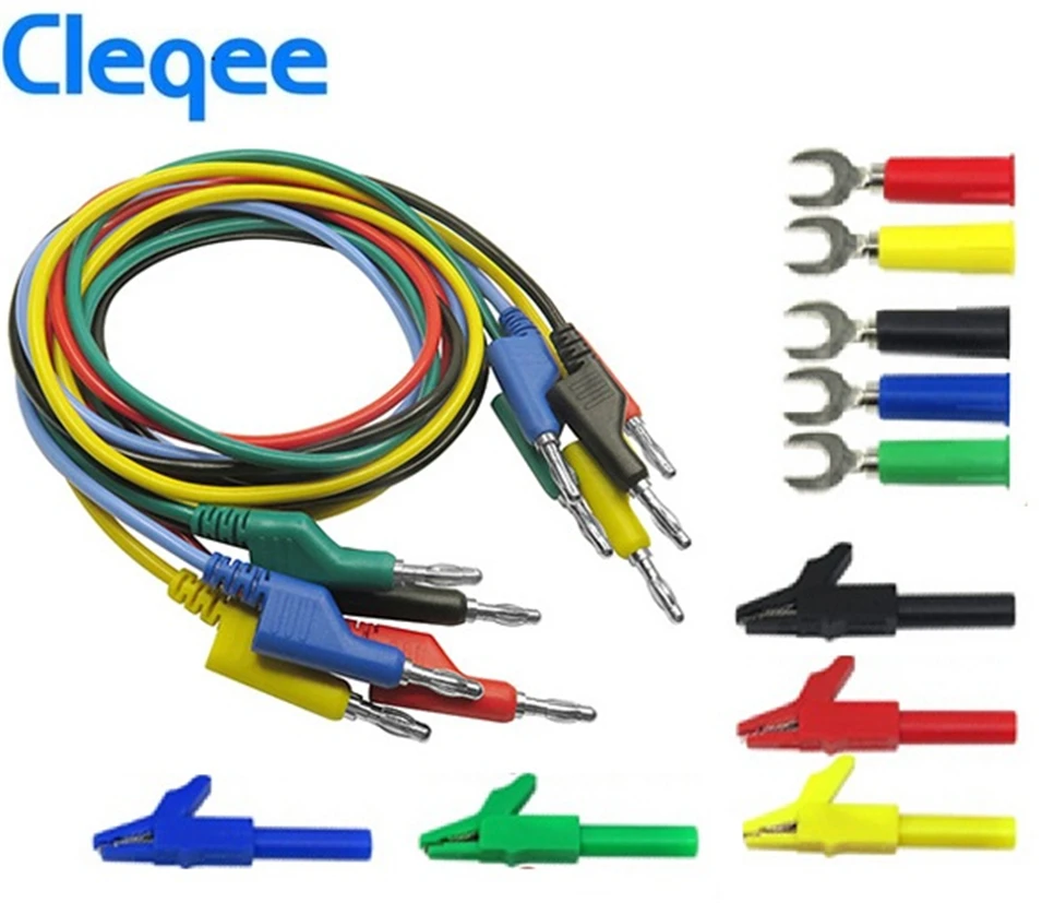 HOT Cleqee P1036A 4mm Banana to Banana Plug Test Lead Kit for Multimeter Cable Match Alligator clip&U type test probe
HOT Cleqee P1036A 4mm Banana to Banana Plug Test Lead Kit for Multimeter Cable Match Alligator clip&U type test probe