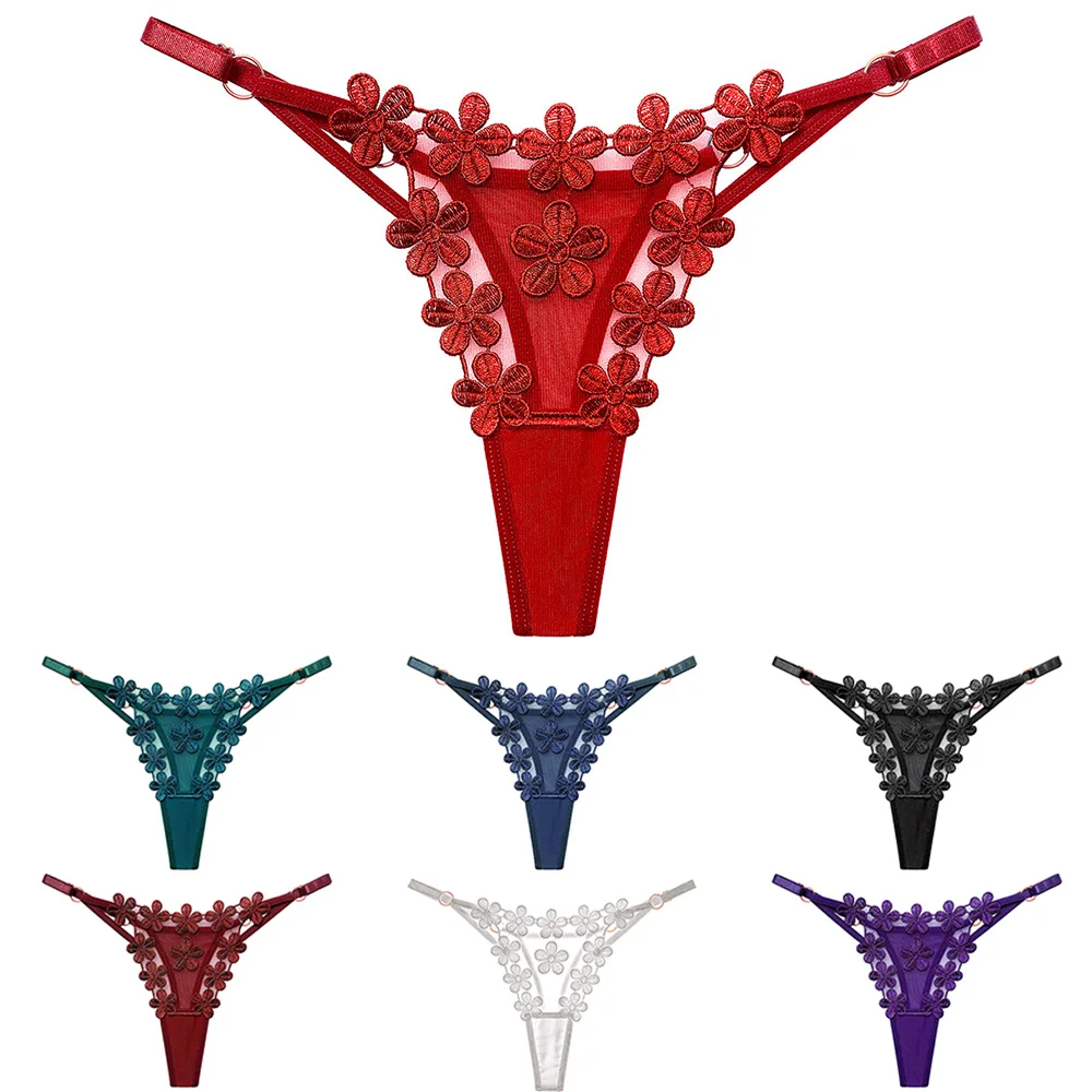 Womans Ladies Erotic Lace Sexy Adjustable Strap Thong G-String Knickers Panties Floral Underwear Semi-tranparent Sexy Lingeries
Womans Ladies Erotic Lace Sexy Adjustable Strap Thong G-String Knickers Panties Floral Underwear Semi-tranparent Sexy Lingeries