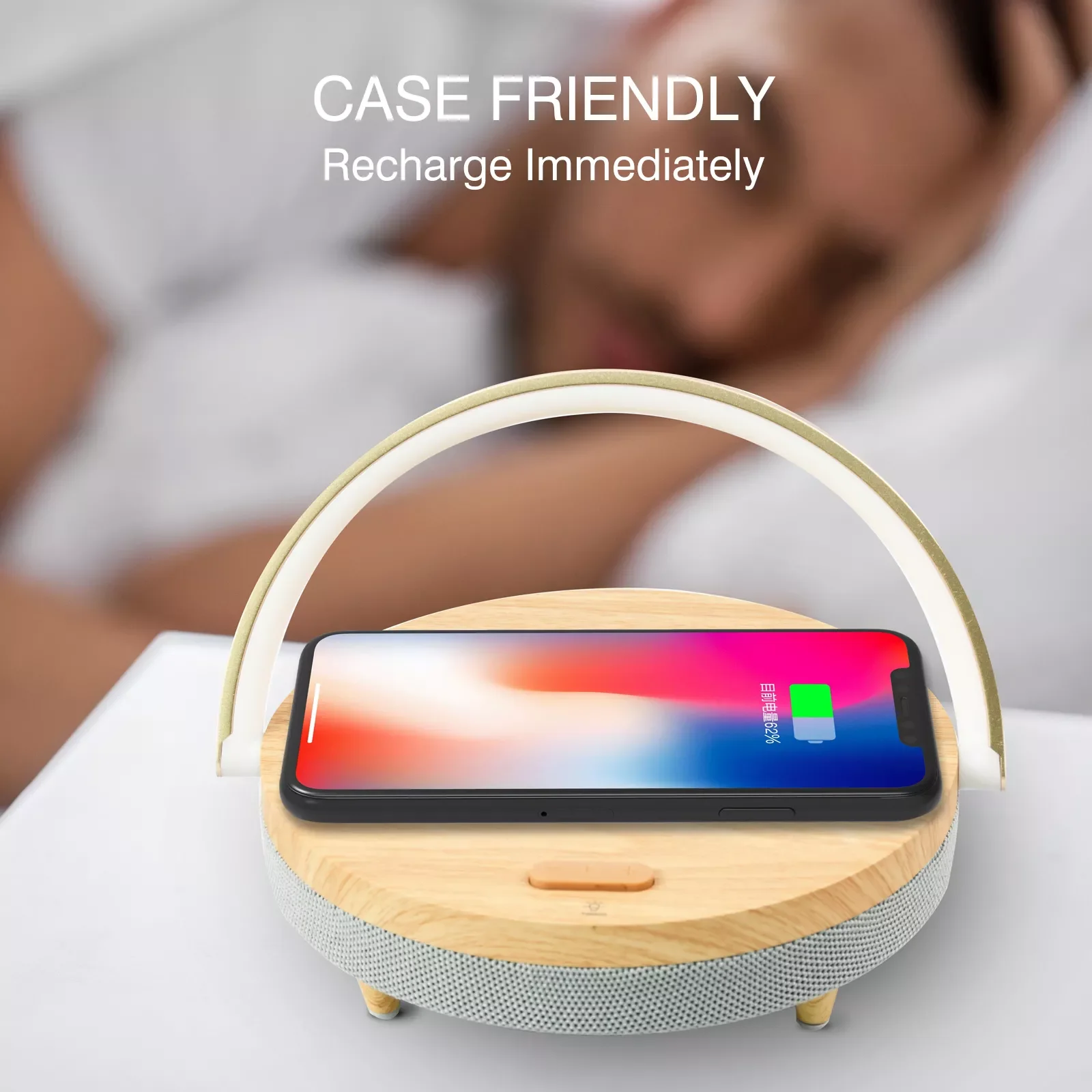 2023New 2022 Bluetooth Speaker Wood Wireless Chargers LED Lamp 10W High Power Fast Charging Stand
2023New 2022 Bluetooth Speaker Wood Wireless Chargers LED Lamp 10W High Power Fast Charging Stand