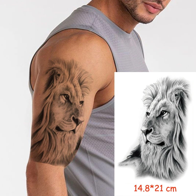 Waterproof Temporary Tattoo Sticker serious lion king animal flash tatoo Body Art fake tattoos flash tatto Women/Men 14.8*21 cm
Waterproof Temporary Tattoo Sticker serious lion king animal flash tatoo Body Art fake tattoos flash tatto Women/Men 14.8*21 cm