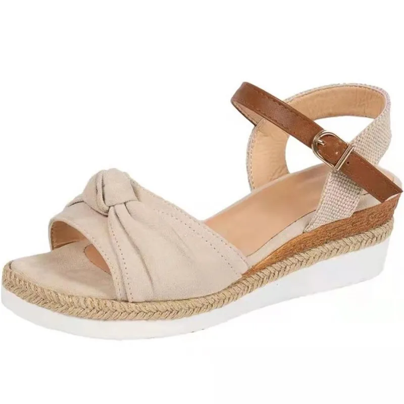 New Summer Women Round Toe Ladies Wedge Heel Mules Sexy High Heels Slippers Knot Female Brown Buckle Strap Fashion Woman Shoes
New Summer Women Round Toe Ladies Wedge Heel Mules Sexy High Heels Slippers Knot Female Brown Buckle Strap Fashion Woman Shoes