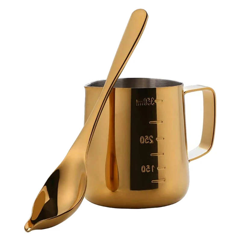 Stainless Steel Coffee Milk Frothing Cup Pitcher Jug with Scale for Coffee Latte Art Milk Jugs with Decorating Pen
Stainless Steel Coffee Milk Frothing Cup Pitcher Jug with Scale for Coffee Latte Art Milk Jugs with Decorating Pen