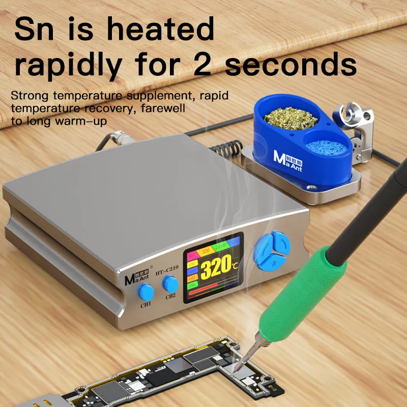 Quick Heating 2S MaAnt Soldering Station Lead Free T210 Welding Tips For JBC C120 002 018 020 Phone Repair Tool
Quick Heating 2S MaAnt Soldering Station Lead Free T210 Welding Tips For JBC C120 002 018 020 Phone Repair Tool