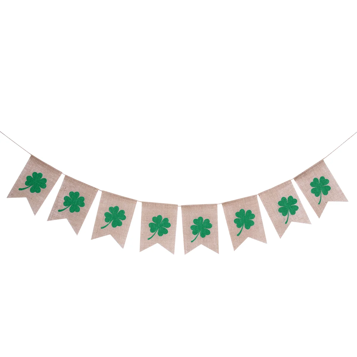 2.8 Meters Shamrock Burlap Banners Green Bunting Garland Swallow-tailed Flags For Patrick's Day Decorations
2.8 Meters Shamrock Burlap Banners Green Bunting Garland Swallow-tailed Flags For Patrick's Day Decorations