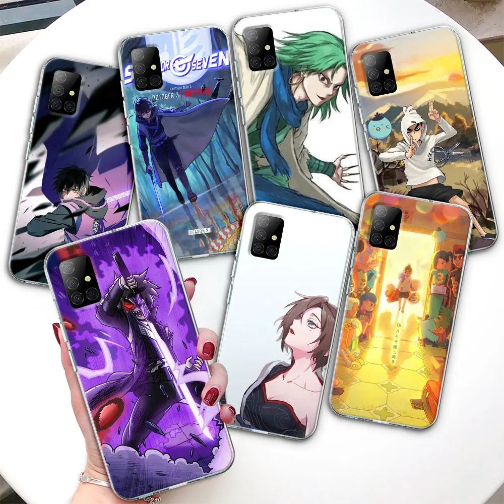 

Case for Samsung Galaxy A54 A31 A51 A53 A12 A52 A71 A32 A41 A72 A03 A03s A21s A33 A73 TPU Clear Phone Cover Anime Killer Seven
