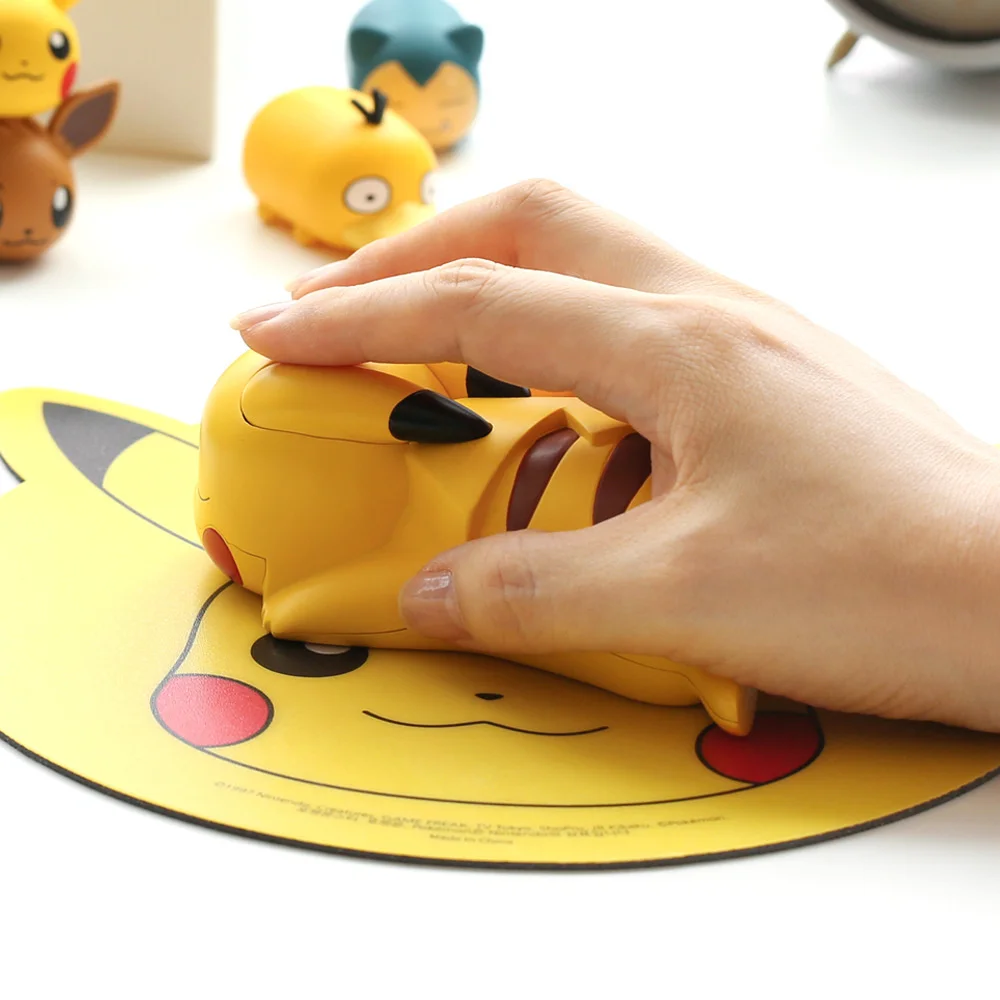 1 Set Pokemon Pikachu Figure PC Computer Laptop Bluetooth Wireless Mouse Anime Kawaii Pad Mat Toy |