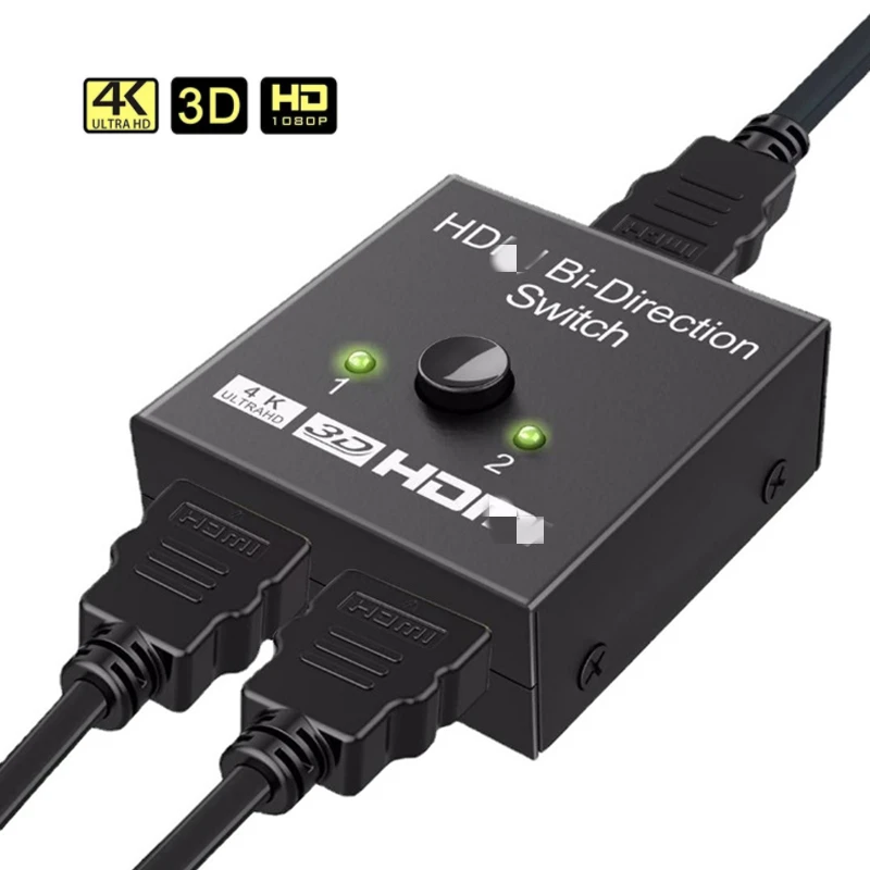 4K HDMI-Compatible Switch 2 Ports Bi-directional 1x2 / 2x1 HDMI-Compatible Switcher Splitter Supports Ultra HD 4K 1080P 3D HDR
4K HDMI-Compatible Switch 2 Ports Bi-directional 1x2 / 2x1 HDMI-Compatible Switcher Splitter Supports Ultra HD 4K 1080P 3D HDR
