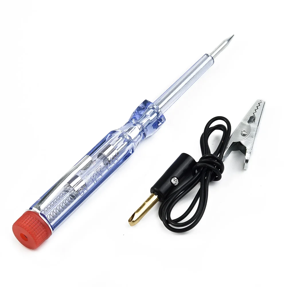 6/12/24V Car Voltage Circuit Tester System Long Probe Continuity Test Light Pen AS Plastic + Carbon Steel 20 AMP Clamp Capacity
6/12/24V Car Voltage Circuit Tester System Long Probe Continuity Test Light Pen AS Plastic + Carbon Steel 20 AMP Clamp Capacity