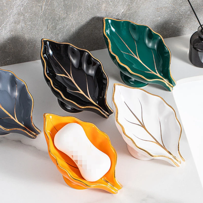 Ceramics Leaf Shape Soap Box Drain Soap Holder Box Luxury Bathroom Accessories Supplies Heart Shape Soap Dish Tray NEW
Ceramics Leaf Shape Soap Box Drain Soap Holder Box Luxury Bathroom Accessories Supplies Heart Shape Soap Dish Tray NEW