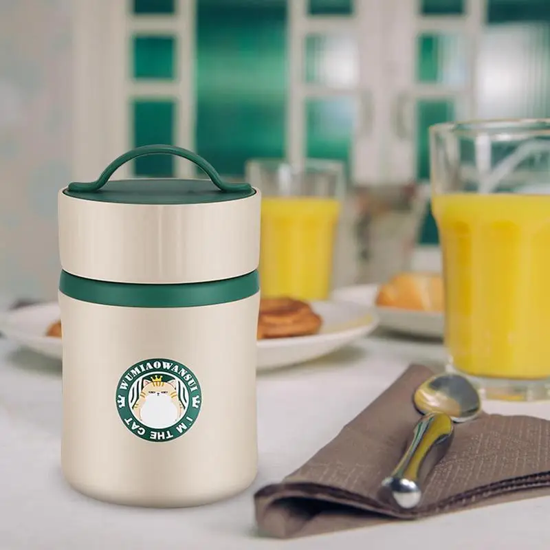 Soup Jar Insulated Lunch Containers Hot Food Jar Food-grade Stainless Steel Extra Foldable Spoon Insulated Food Jar Handle Scope
Soup Jar Insulated Lunch Containers Hot Food Jar Food-grade Stainless Steel Extra Foldable Spoon Insulated Food Jar Handle Scope