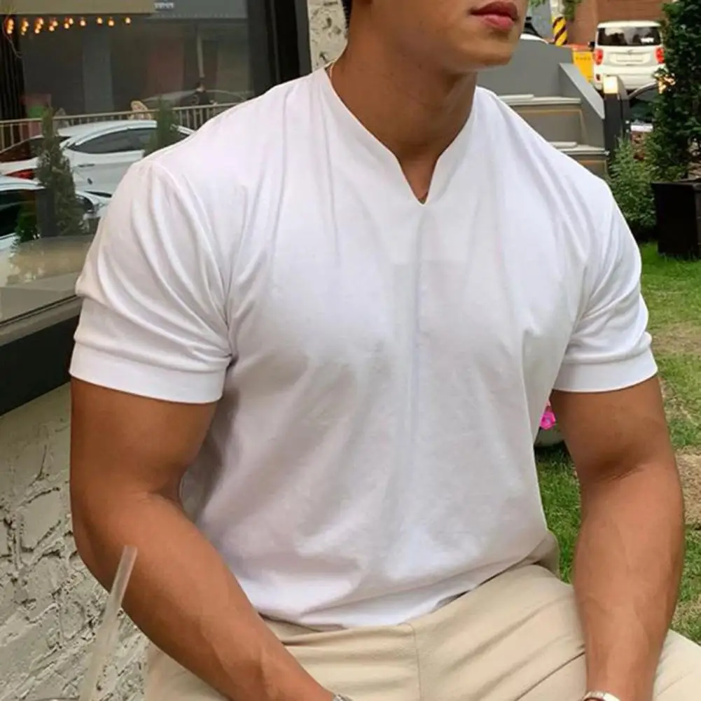 Men Spring Autumn T-shirt Top Fashion Casual Male Clothing Shorts V Neck Breathable Cotton Blend Sport Gym Tops for Daily Life
Men Spring Autumn T-shirt Top Fashion Casual Male Clothing Shorts V Neck Breathable Cotton Blend Sport Gym Tops for Daily Life