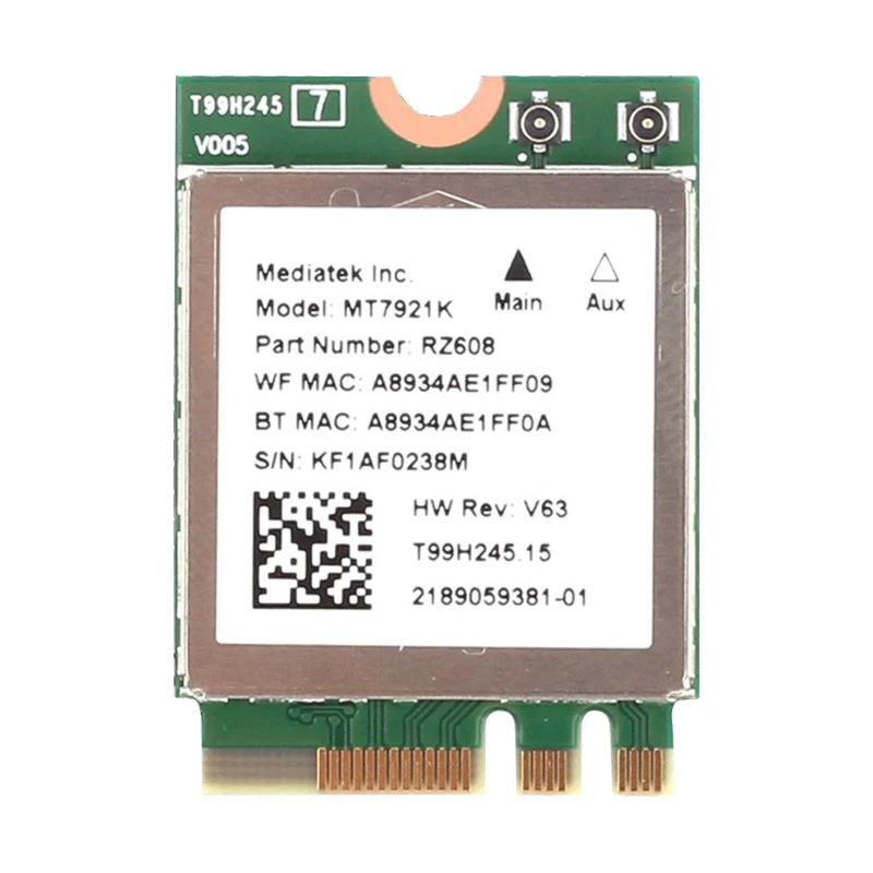 1800 Мбит/с WiFi 6E WiFi адаптер 802.11ax BT5.2 трехдиапазонный MT7921K внутренняя компьютерная карта для настольного ПК для Windows Прямая поставка
1800 Мбит/с WiFi 6E WiFi адаптер 802.11ax BT5.2 трехдиапазонный MT7921K внутренняя компьютерная карта для настольного ПК для Windows Прямая поставка