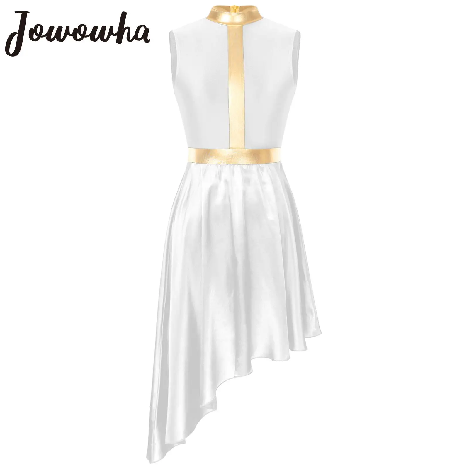 Womens Ballet Lyrical Dance Dress Sleeveless Asymmetrical Hem Ballroom Performance Dancewear Liturgical Church Choir Costumes
Womens Ballet Lyrical Dance Dress Sleeveless Asymmetrical Hem Ballroom Performance Dancewear Liturgical Church Choir Costumes
