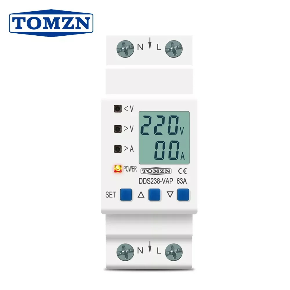 2023 Din Rail Adjustable Over Under Voltage Protective Device Protector Current Limit Protection Voltmeter Kwh 63A 80A 110V 230V
2023 Din Rail Adjustable Over Under Voltage Protective Device Protector Current Limit Protection Voltmeter Kwh 63A 80A 110V 230V