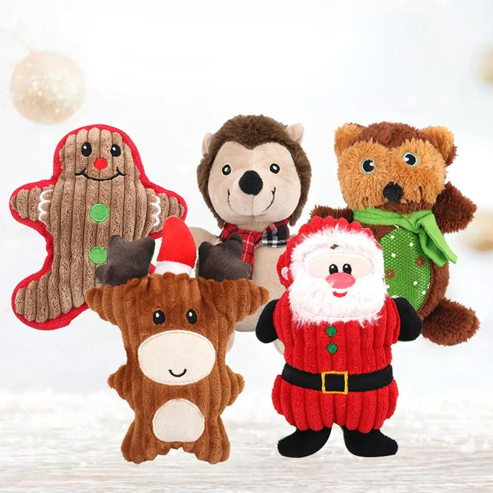Pet Christmas Plush Sounding Toy Cute Cartoon Bite-resistant Molar Chew Toys For Medium Large Dogs
Pet Christmas Plush Sounding Toy Cute Cartoon Bite-resistant Molar Chew Toys For Medium Large Dogs