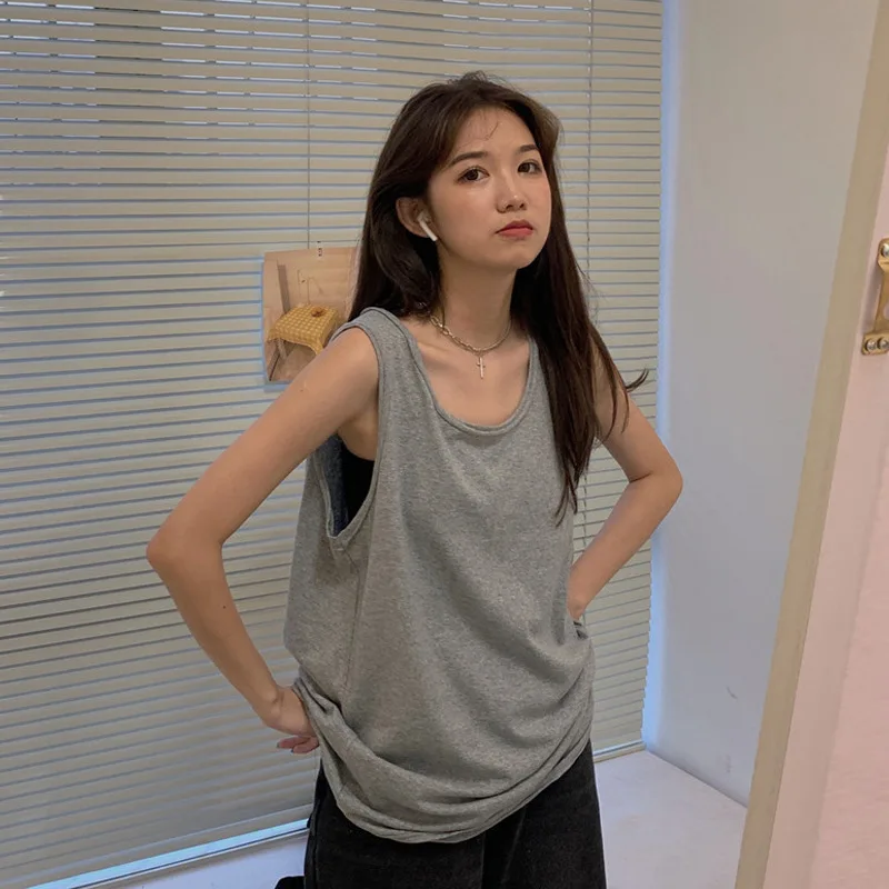 Womens Fashion Cotton Tank Top Sleeveless Solid Casual Vest Pullover Tops Summer Best Seller Tee Tops Homewear Camisole
Womens Fashion Cotton Tank Top Sleeveless Solid Casual Vest Pullover Tops Summer Best Seller Tee Tops Homewear Camisole