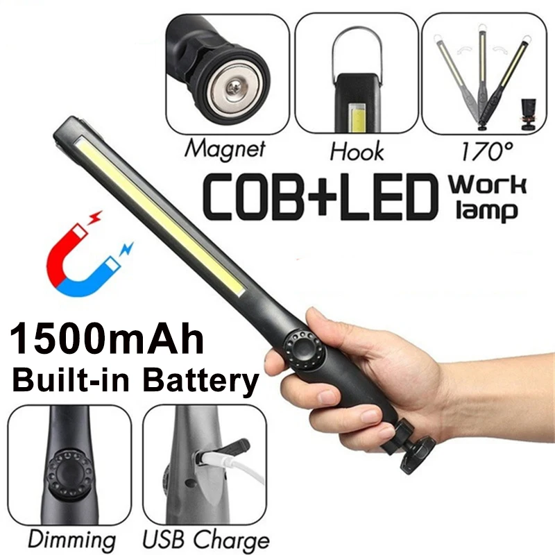 1pc Car Inspection Light Portable Magnetic COB Flashlight USB Rechargeable LED Work Light
1pc Car Inspection Light Portable Magnetic COB Flashlight USB Rechargeable LED Work Light