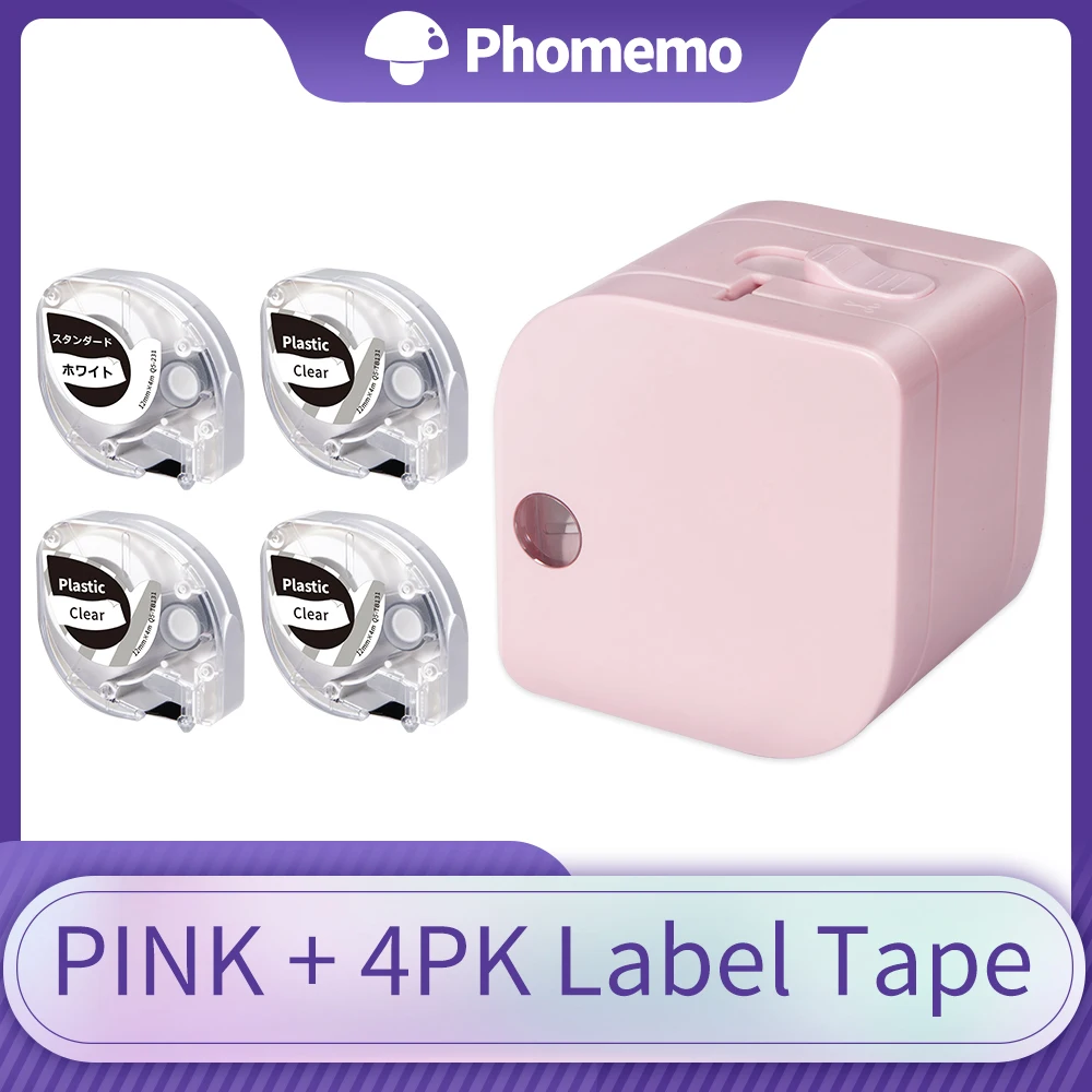 

Phomemo P12 Label Maker Machine with 3 Tape Compatible For Bluetooth Label Maker Support Multiple-Material Label Home Office