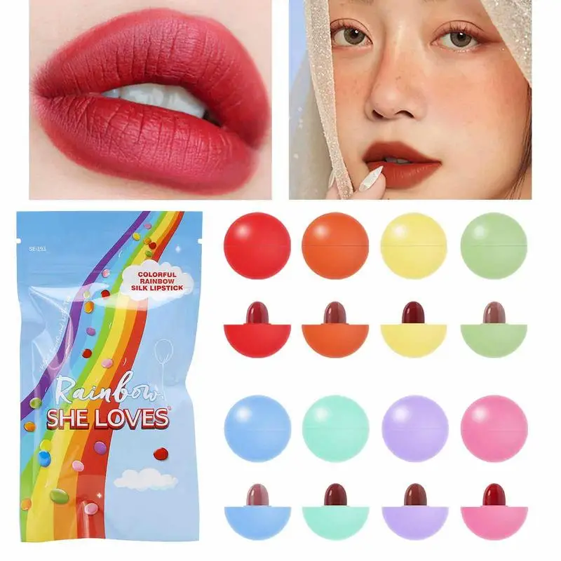 Mini Lipstick Set 8pcs/set Candy Shaped Small Matte Lipstick Set 8 Bright Colors Matte Lip Balm Long Lasting Lipstick For Girls
Mini Lipstick Set 8pcs/set Candy Shaped Small Matte Lipstick Set 8 Bright Colors Matte Lip Balm Long Lasting Lipstick For Girls
