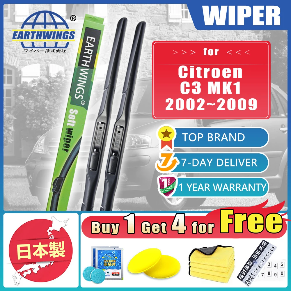 For Citroen C3 MK1 FC FN 2002 2003 2004 2005 2006 2007 2008 2009 Front Wiper Blade Brushes Windshield Windscreen Car Accessories
For Citroen C3 MK1 FC FN 2002 2003 2004 2005 2006 2007 2008 2009 Front Wiper Blade Brushes Windshield Windscreen Car Accessories