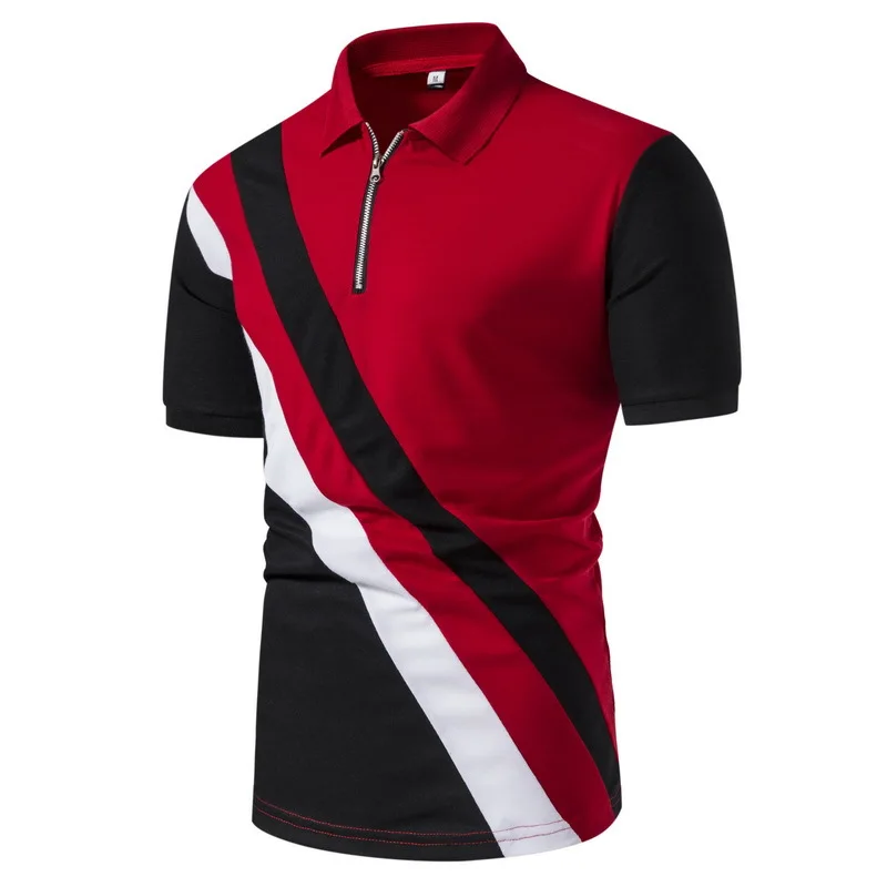 Euro Size Man patchwork zipper casual T-shirts 2023 summer new men's fashion trend short sleeved black white polo shirts S-2XL
Euro Size Man patchwork zipper casual T-shirts 2023 summer new men's fashion trend short sleeved black white polo shirts S-2XL