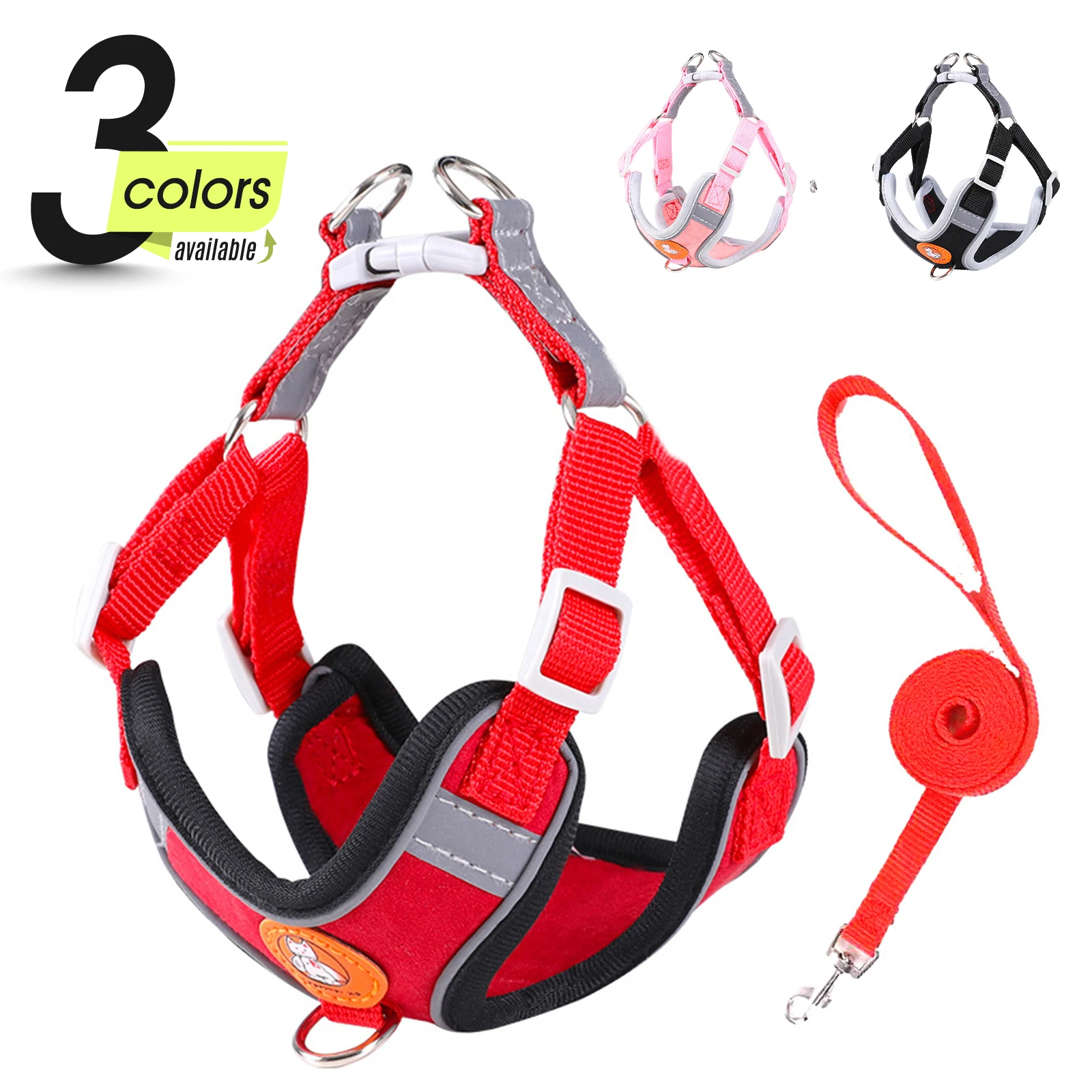 Pet Dog harness No Pull Breathable Reflective Dog harness and Leash Set Adjustable Harness Dog For kitten Puppy Pet accessories
Pet Dog harness No Pull Breathable Reflective Dog harness and Leash Set Adjustable Harness Dog For kitten Puppy Pet accessories