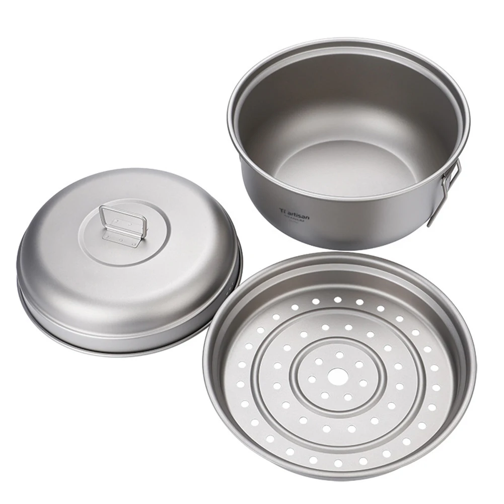 Outdoor Titanium Food Steamer Stock Pot Set Outdoor Pot Camping Soup Steaming Pot Cooking Kit For Hiking Travel Picnic
Outdoor Titanium Food Steamer Stock Pot Set Outdoor Pot Camping Soup Steaming Pot Cooking Kit For Hiking Travel Picnic