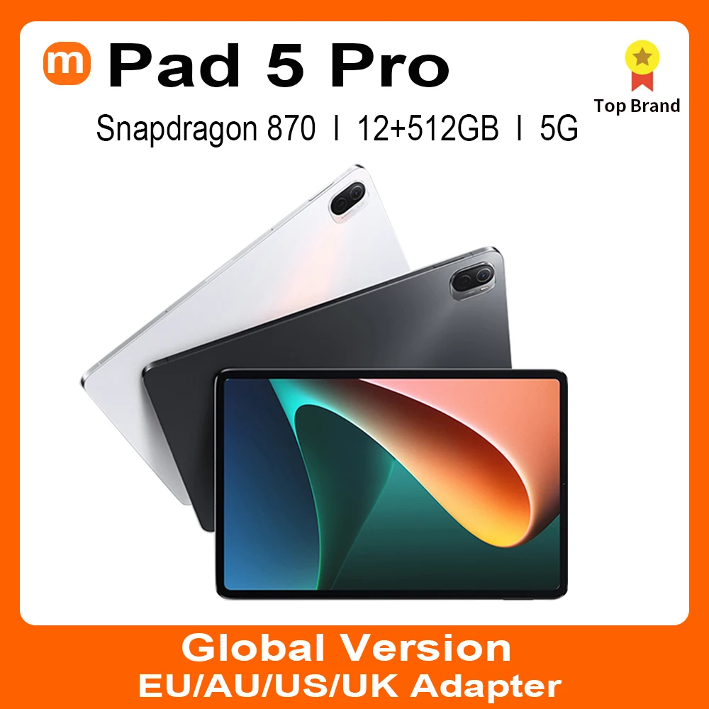 Global Firmware 12GB+512GB ROM Mi Pad 5 Pro Tablet Android 11" Screen 120Hz 4 Speakers Google Play Snapdragon 870 Tablets 5 Pad
Global Firmware 12GB+512GB ROM Mi Pad 5 Pro Tablet Android 11" Screen 120Hz 4 Speakers Google Play Snapdragon 870 Tablets 5 Pad