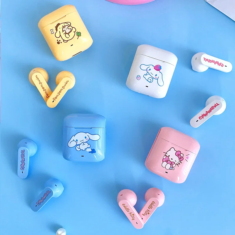 Hello Kitty Sanrio Kawaii Anime Cinnamoroll Girly Heart Cute Cartoon Pom Pom Purin Personality Bluetooth Headset Toys for Gifts
Hello Kitty Sanrio Kawaii Anime Cinnamoroll Girly Heart Cute Cartoon Pom Pom Purin Personality Bluetooth Headset Toys for Gifts