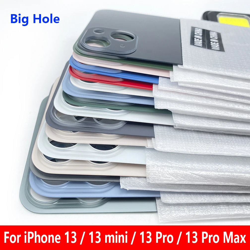 For iPhone 13 Mini Pro Max Big Hole Back Glass Replacement For iPhone 13 Pro Max Battery Cover Rear Housing Cover Part With Tape
For iPhone 13 Mini Pro Max Big Hole Back Glass Replacement For iPhone 13 Pro Max Battery Cover Rear Housing Cover Part With Tape