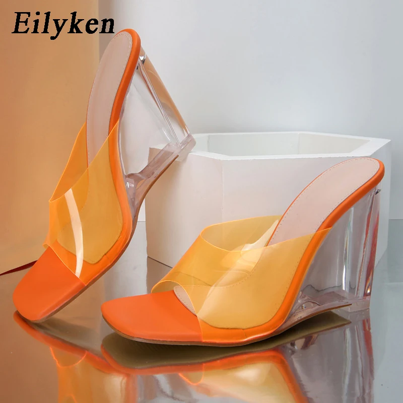 Eilyken Orange Rose Red PVC Transparent Crystal Clear Wedges Heel Jelly Slippers Sexy Open Toed Women Party Slides Shoes
Eilyken Orange Rose Red PVC Transparent Crystal Clear Wedges Heel Jelly Slippers Sexy Open Toed Women Party Slides Shoes