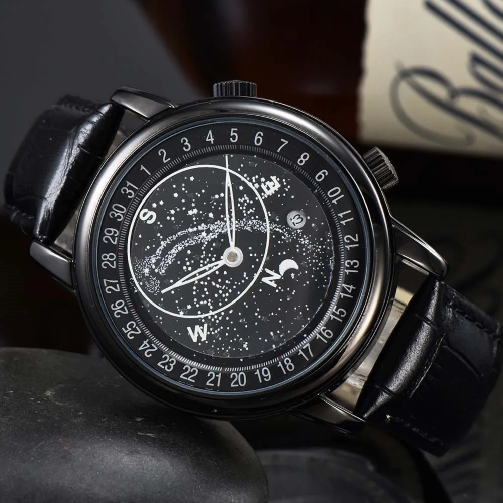 AAA Quality Original Moon Phase Men Mechanical Watch Gypsophila Design Automatic Winding Leather Strap Waterproof Function Clock
AAA Quality Original Moon Phase Men Mechanical Watch Gypsophila Design Automatic Winding Leather Strap Waterproof Function Clock