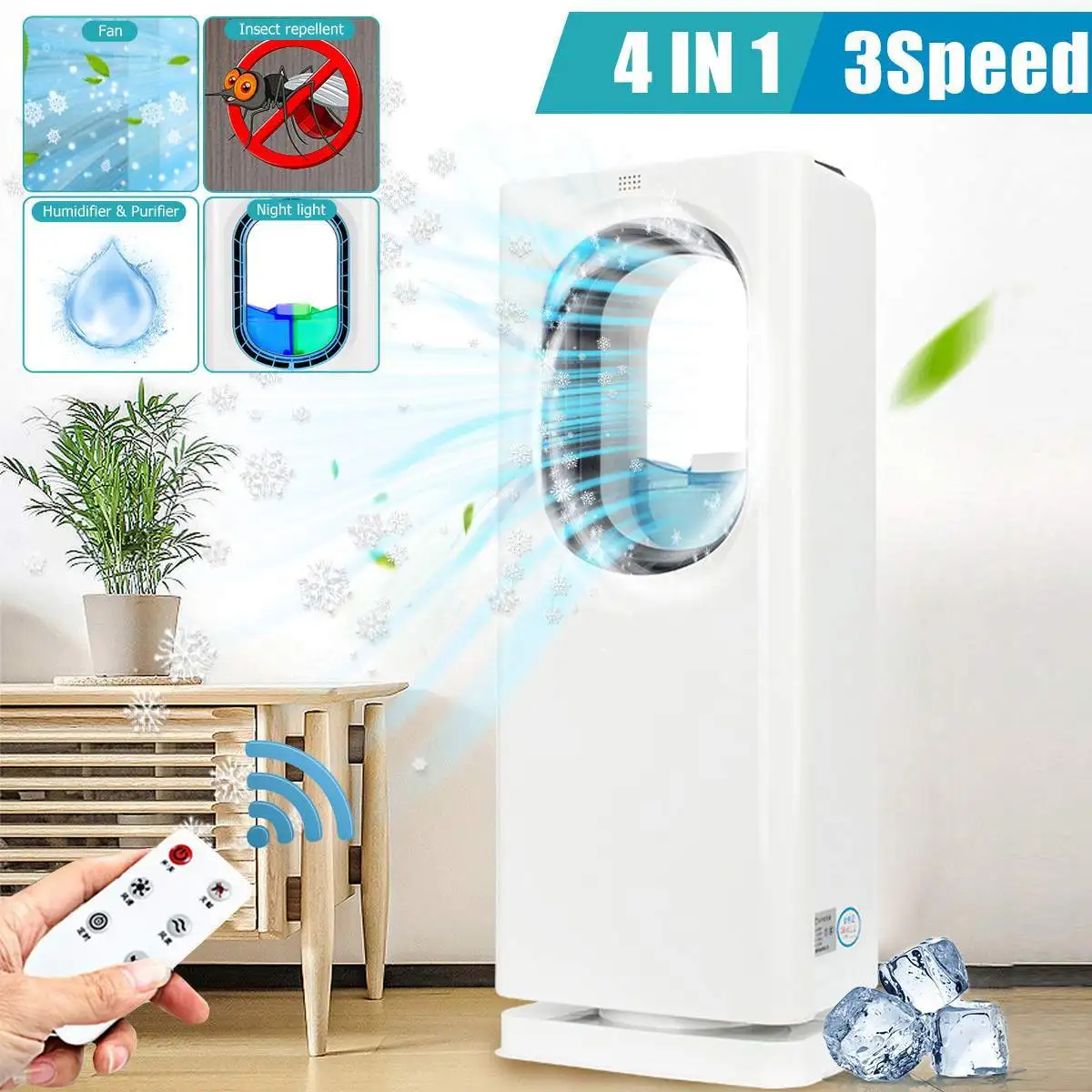 New Remote Control Leafless Air Conditioning Fan Household Atomization Humidification Mosquito Cooling Floor Ventilador Summer
New Remote Control Leafless Air Conditioning Fan Household Atomization Humidification Mosquito Cooling Floor Ventilador Summer