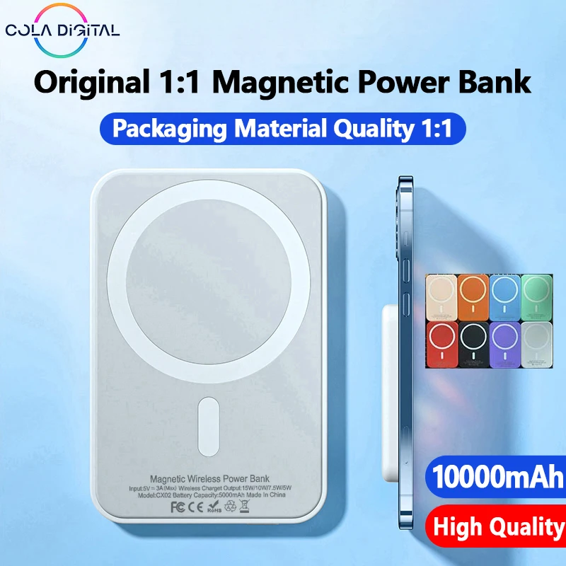 

Original 1:1 Magsafe Power Bank Chargers For iPhone 14 13 12 Pro Max Magnetic Wireless Powerbank External Auxiliary Battery Pack