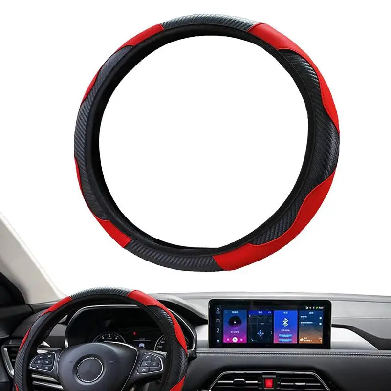Car Steering Wheel Cover PU Leather Wheel Protector Anti-Slip Lining Universal Vehicle Accessory Diverse Cars Diameter 14.5-15
Car Steering Wheel Cover PU Leather Wheel Protector Anti-Slip Lining Universal Vehicle Accessory Diverse Cars Diameter 14.5-15
