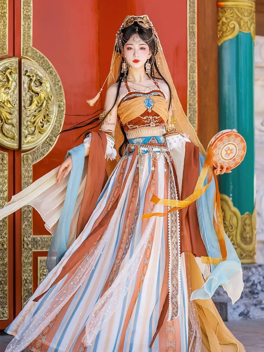 Китайское традиционное элегантное платье Hanfu, сказочное платье в национальном стиле для народных танцев, женская одежда, древняя принцесса Hanfu HS45
Китайское традиционное элегантное платье Hanfu, сказочное платье в национальном стиле для народных танцев, женская одежда, древняя принцесса Hanfu HS45