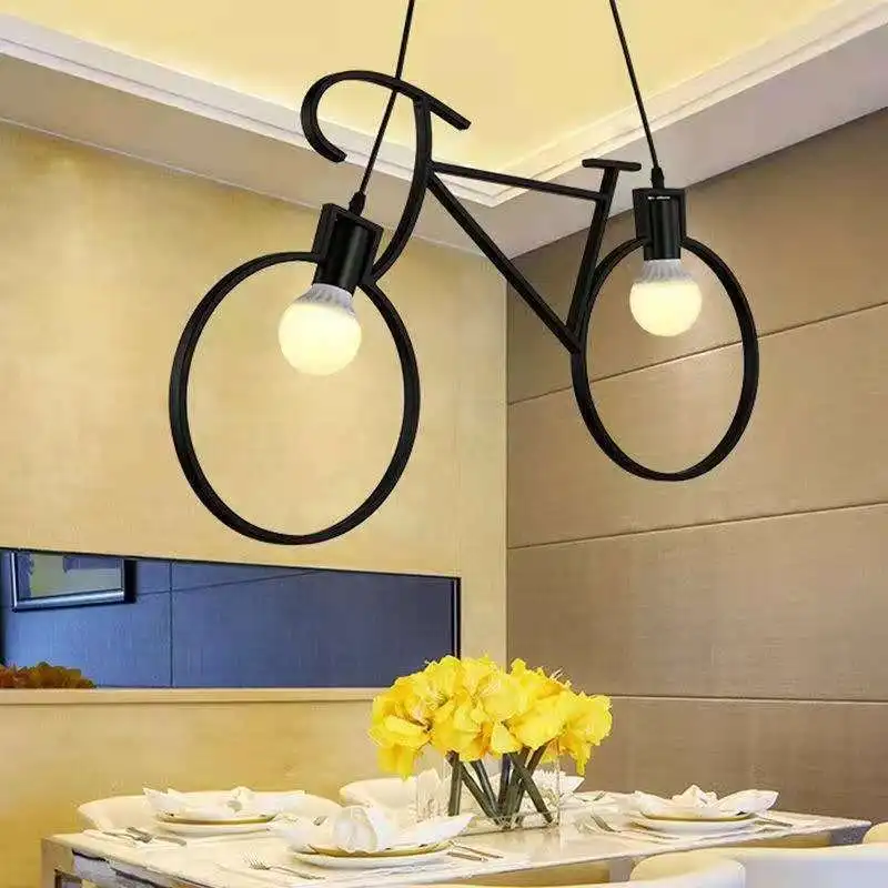 Nordic American Creative Personalized Bicycle Pendant Light Cafe Art Restaurant Children's Room Corridor Bedroom Light
Nordic American Creative Personalized Bicycle Pendant Light Cafe Art Restaurant Children's Room Corridor Bedroom Light