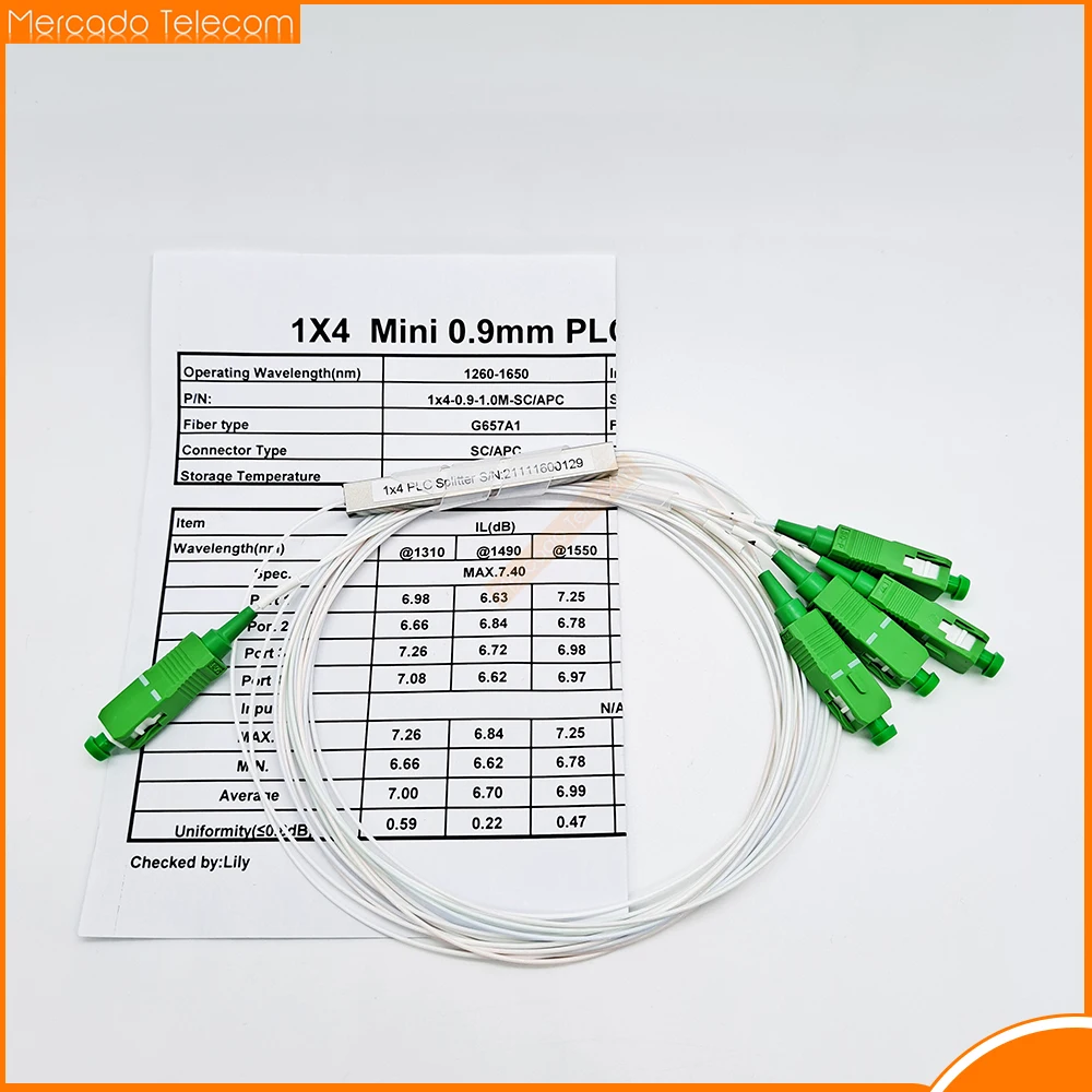 10Pcs/Lot SC APC PLC 1X4 Splitter Fiber Optical FTTH PLC Splitter with 1X4 Planar Waveguide Type Optical Splitter
10Pcs/Lot SC APC PLC 1X4 Splitter Fiber Optical FTTH PLC Splitter with 1X4 Planar Waveguide Type Optical Splitter