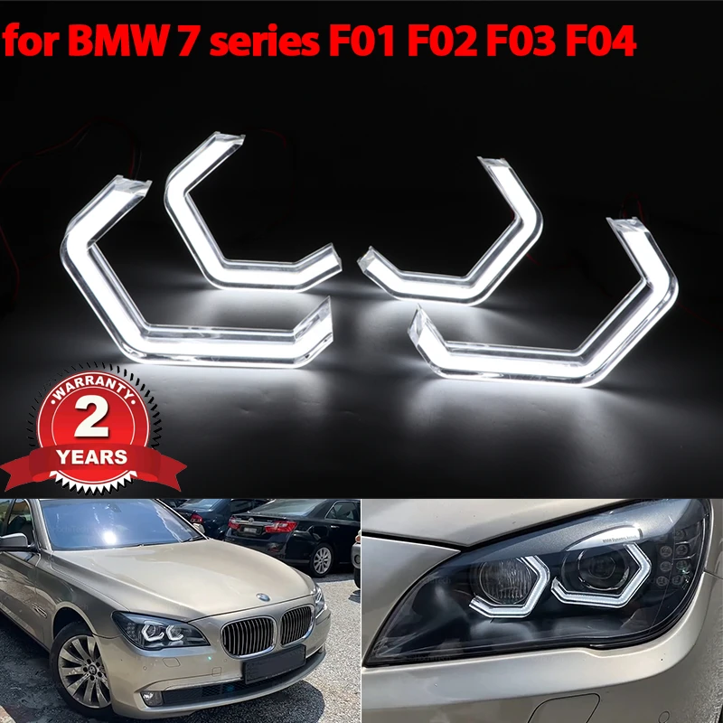 

for BMW 7 Series F01 F02 F03 F04 730i 730Li 740i 750i 750Li 760i 730d 09-14 Concept M4 Iconic Style LED Angel Eyes halo rings