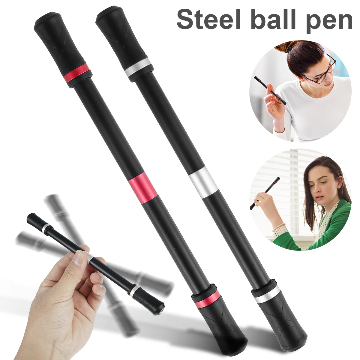 Rotating Pen with Weighted Balls Spinner Pen Stress Relief Flying Spinning Pen Improve Fine Motors Skills Fidget Rotating Pen
Rotating Pen with Weighted Balls Spinner Pen Stress Relief Flying Spinning Pen Improve Fine Motors Skills Fidget Rotating Pen