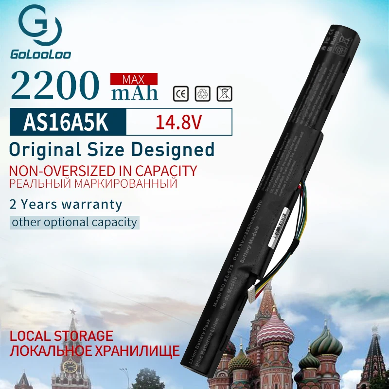 GOLOOLOO AS16A5K (4ICR19/66) Аккумулятор для ноутбука AS16A5K (4ICR19/66) AS16A7K AS16A8K для Acer Aspire E15
GOLOOLOO AS16A5K (4ICR19/66) Аккумулятор для ноутбука AS16A5K (4ICR19/66) AS16A7K AS16A8K для Acer Aspire E15