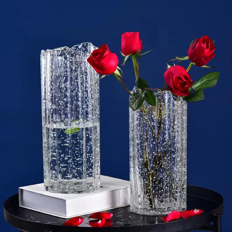 Luminous Glass Vase Transparent Flower Arrangement Water Culture Nordic Straight Light Luxury Living Room Table Decoration
Luminous Glass Vase Transparent Flower Arrangement Water Culture Nordic Straight Light Luxury Living Room Table Decoration