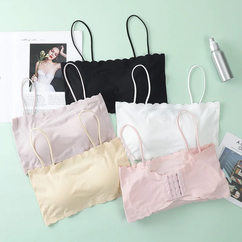 New Lingerie Women Korean Edition Bra With Back Button Display Chest Small Strap Tank Top Anti Shining No Steel Ring Wrap Chest
New Lingerie Women Korean Edition Bra With Back Button Display Chest Small Strap Tank Top Anti Shining No Steel Ring Wrap Chest