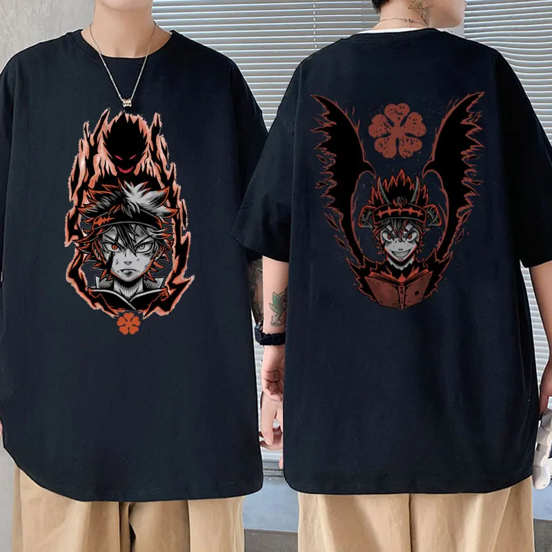 Japanese Anime Black Clover Asta Double Sided Printed Tshirt Male Pure Cotton T Shirts Men Tops Short Sleeve Vintage Streetwear
Japanese Anime Black Clover Asta Double Sided Printed Tshirt Male Pure Cotton T Shirts Men Tops Short Sleeve Vintage Streetwear