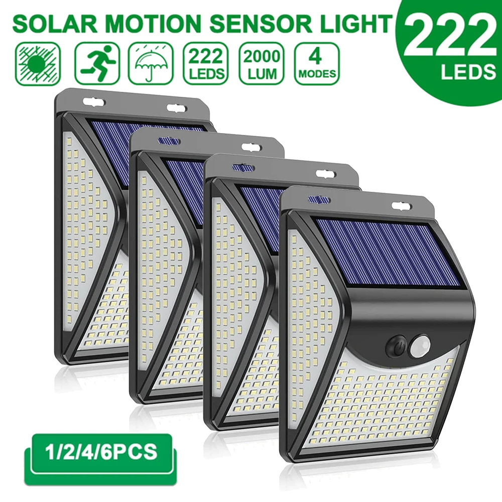 222 144 Solar LED Light Outdoor Solar Lamp with Motion Sensor Outdoor Street Lamps Solar Light Sunlight For Garden Decoration
222 144 Solar LED Light Outdoor Solar Lamp with Motion Sensor Outdoor Street Lamps Solar Light Sunlight For Garden Decoration