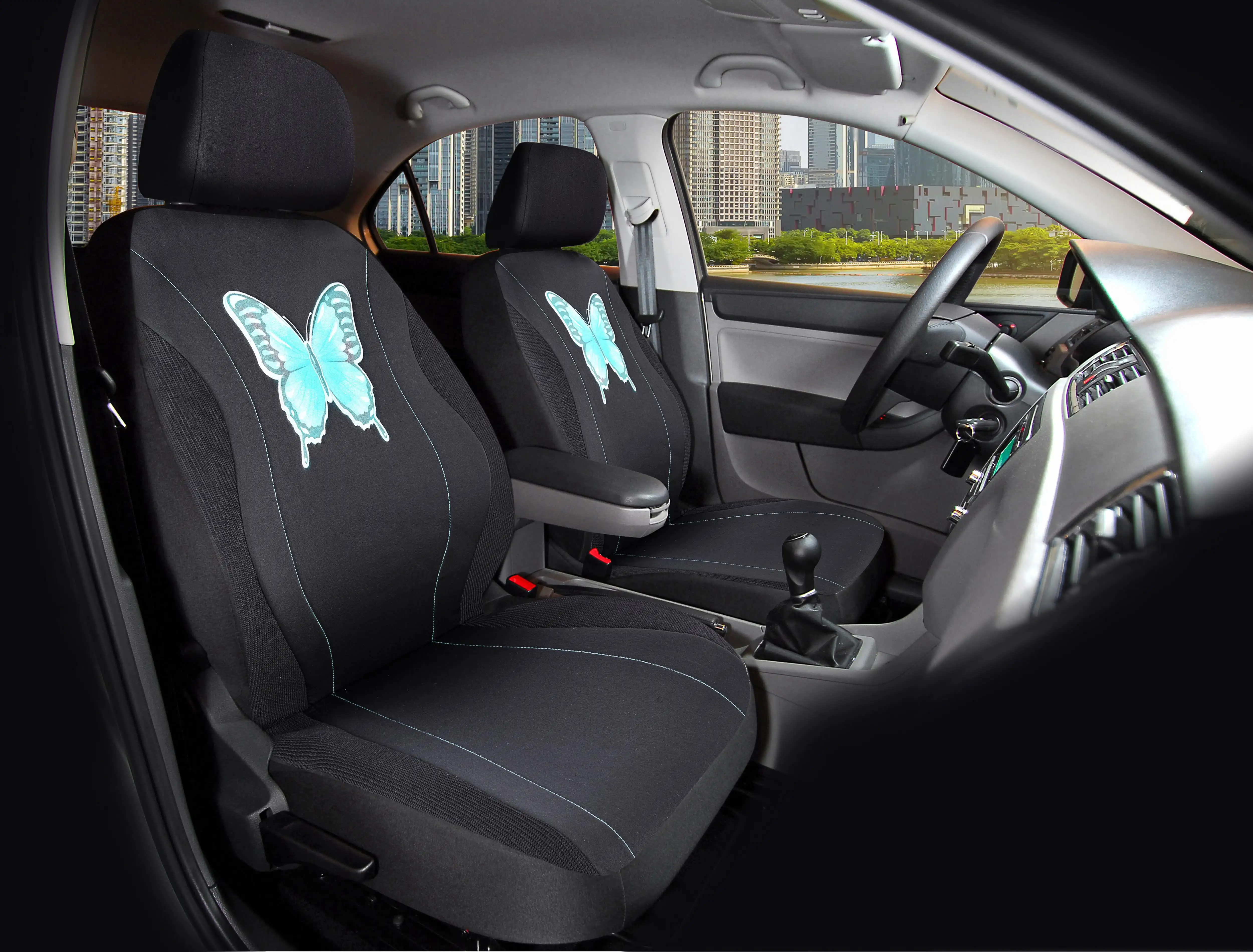 5 Piece Seat Cover Kit Mint Butterfly Polyester Black/Mint, Universal Fit, 2050SC19
5 Piece Seat Cover Kit Mint Butterfly Polyester Black/Mint, Universal Fit, 2050SC19