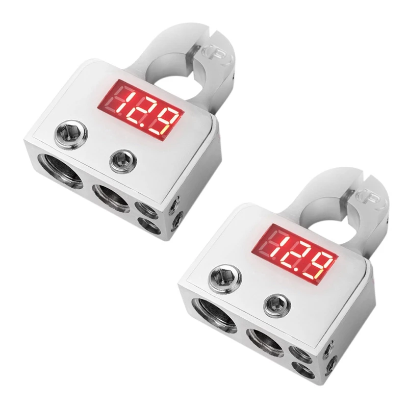 2X 12V-24V Car Battery Terminal Connectors Strong Versatility 0 4 8 Gauge AWG Battery Clamp Positive 
2X 12V-24V Car Battery Terminal Connectors Strong Versatility 0 4 8 Gauge AWG Battery Clamp Positive
