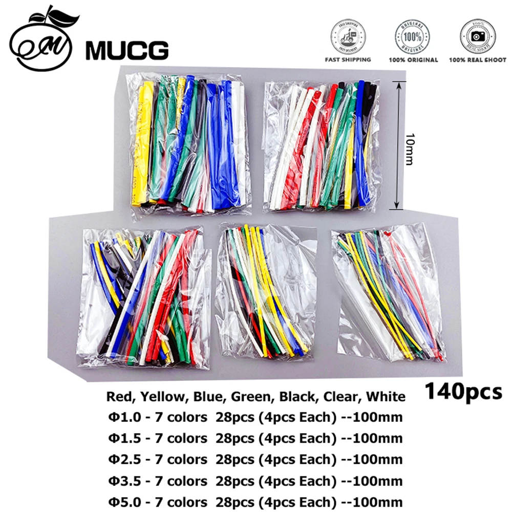 70 шт. термоусадочная трубка термостойкая трубка термоусадочная упаковка электрическое соединение провод изоляционная оболочка 2:1
70 шт. термоусадочная трубка термостойкая трубка термоусадочная упаковка электрическое соединение провод изоляционная оболочка 2:1