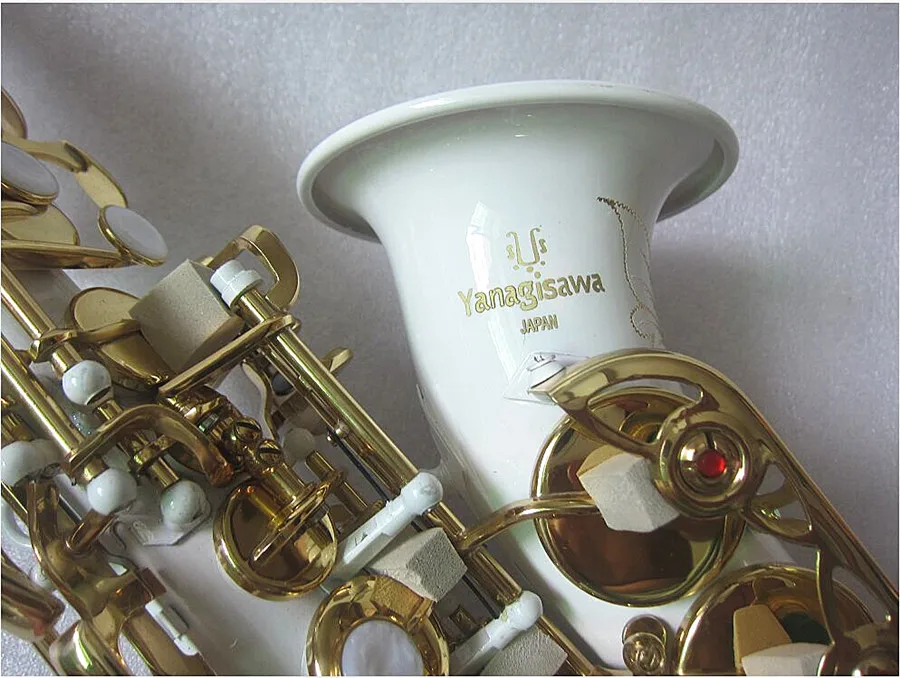 

Brand new Curved Soprano Saxophone S-991 White Sax Musical instrument Mouthpiece professional performance