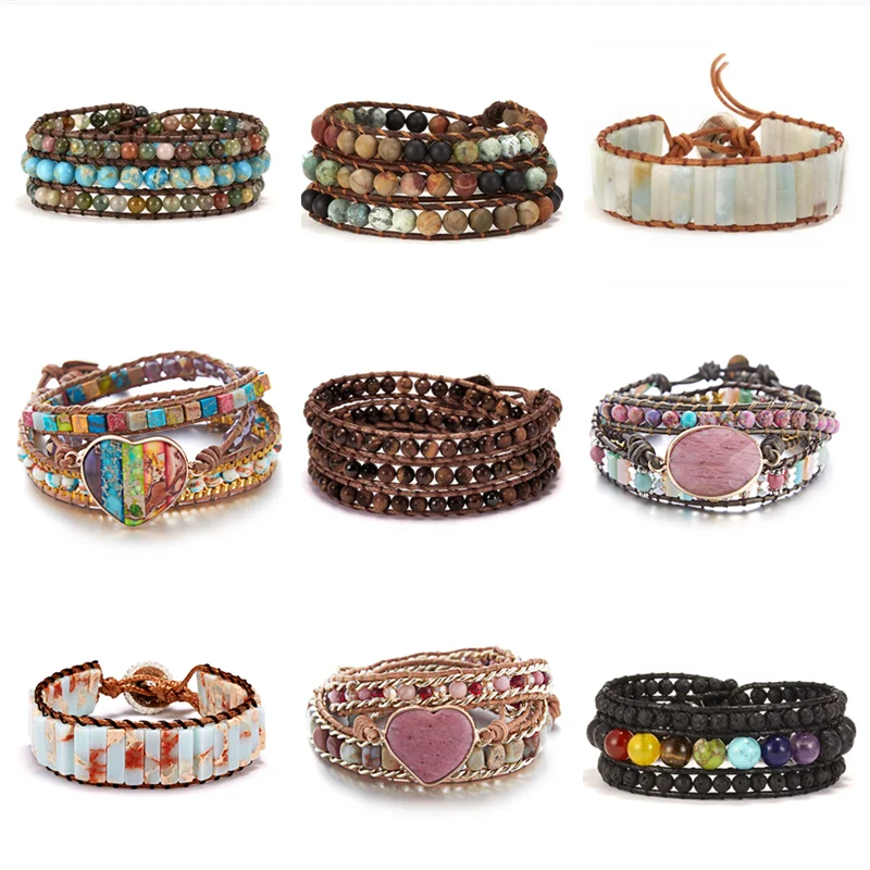 Vintage 3 Strands Multilayer Adjustable Weaving Rope Chain Natural Stone Beads Bracelet For Women Fashion Bohemia Jewelry Gift
Vintage 3 Strands Multilayer Adjustable Weaving Rope Chain Natural Stone Beads Bracelet For Women Fashion Bohemia Jewelry Gift